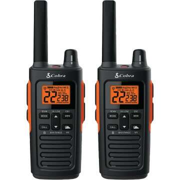 Cobra RX680 Rugged Walkie Talkies - Waterproof, 2 Pack