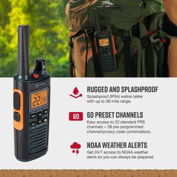 Rugged Cobra RX680 Walkie Talkies - Waterproof & Rechargeable