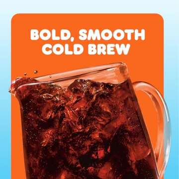 Dunkin' Cold Brew Ground Coffee Packs, 8.46 Ounces (Pack of 6)