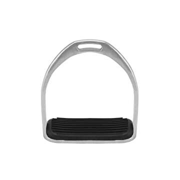 QWORK Horse Riding Stirrups - Durable & Comfortable Stainless Steel Safety Stirrup