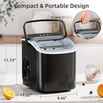 Antarctic Star Ice Maker - Quick Portable Countertop Ice Machine