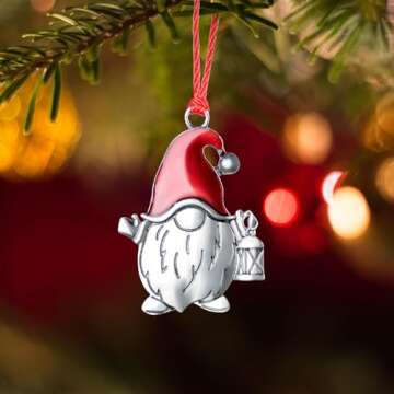 Christmas Ornament - 2024 Solid Pewter Christmas Tree Ornament Handcrafted Pewter Christmas Pendants Decoration DIY Craft Hanging Ornaments for Christmas Trees…