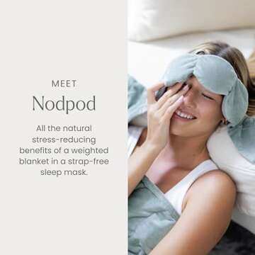 Nodpod Gentle Pressure Sleep Mask | Patented Light Blocking Design for Sleeping, Traveling & Relaxation - Sage