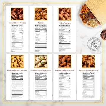 Rosie & Joy Gourmet Mixed Nuts Gift Basket | Christmas Gift Platter Includes 7 Assortments of Delicious Premium Nuts, Ideal for Christmas, Corporate Gifts & Special Occasions