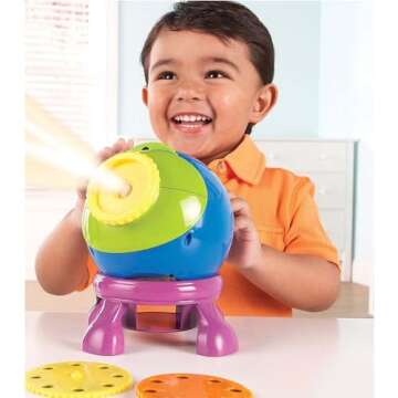 Learning Resources Shining Stars Projector, Solar System Space Toy Set, 5Piece Set, Ages 3+, Multicolor, Model:LER2830