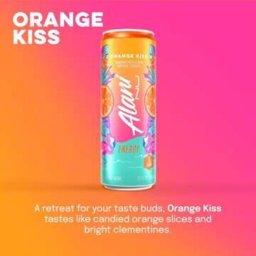 Sugar Free Alani Nu Orange Kiss Energy Drinks - 24 Pack