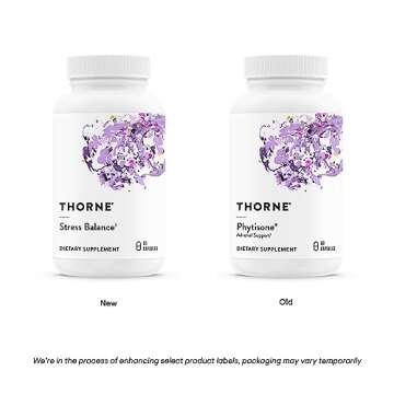 THORNE Stress Balance (Formerly Phytisone) - Adrenal Support Supplement with Vitamin C & Ashwagandha - Dairy-Free Health Support - 60 Capsules - 30 Servings