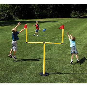 Franklin Sports Youth Football Goal Post Set - Kids Football Easily Adjustable Field Goals - Includes 2 Goal Posts - Perfect for Ages 4+ Backyard Play