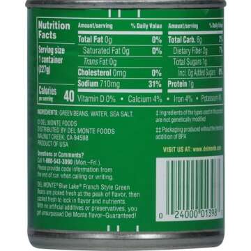 Del Monte French Green Beans - Fresh Flavor in 8 oz Pack