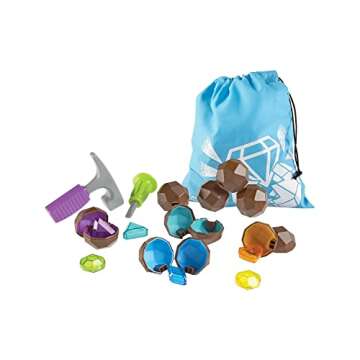 Learning Resources Rock 'n Gem Surprise, Sorting, Matching & Counting Skills Activity Set, Early STEM, 19 Pieces, Ages 3+