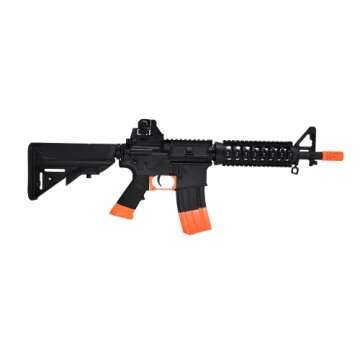 SOFT AIR USA Colt M4 CQB AEG Electric Airsoft Rifle, Black, 453 FPS