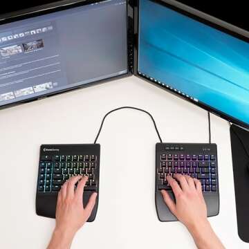 KINESIS GAMING Freestyle Edge RGB Split Mechanical USB Keyboard (MX Brown)