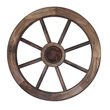 Leigh Country TX 93947 18" Wagon Wheel, 18 Inches, Walnut Finish