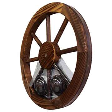 Leigh Country TX 93947 18" Wagon Wheel, 18 Inches, Walnut Finish