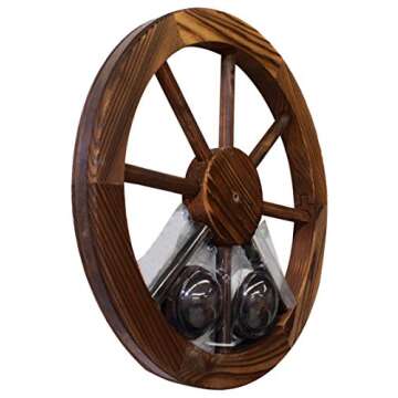 Leigh Country TX 93947 18" Wagon Wheel, 18 Inches, Walnut Finish