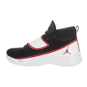 Nike Jordan Men's Jordan Super.Fly 5 PO Black/Gym Red/White Basketball Shoe 10 Men US