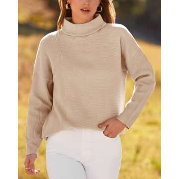 BTFBM Women Cozy Long Sleeve Mock Neck Fashion Sweaters Soft Solid Color Ribbed Knit Casual Fall Winter Pullover Sweater