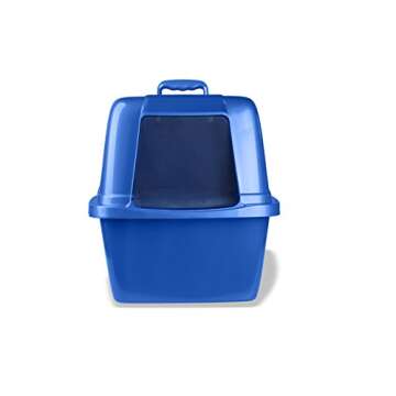 Van Ness Pets Odor Control Extra Large, Giant Enclosed Cat Pan with Odor Door, Hooded, Blue, CP7