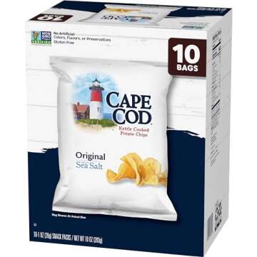 Cape Cod Potato Chips Original, 1 Oz, 10 Ct