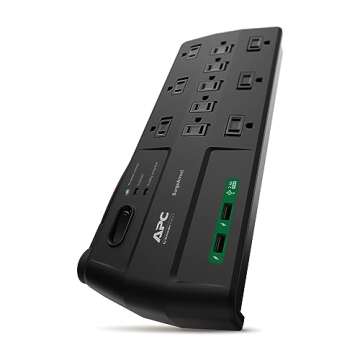 APC Surge Protector with USB Ports & 11 Outlets