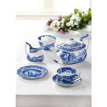 Spode Blue Italian Dinner Plates - Set of 4 (10.5 inch Dinner Plate)