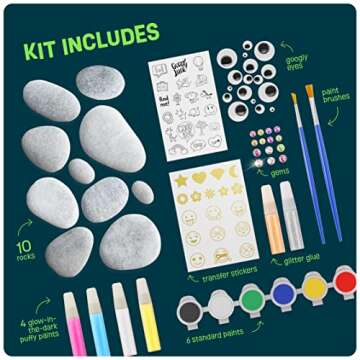 Kids Glow in The Dark Rock Painting Kit Ages 6-12