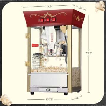 Great Northern Popcorn Matinee Popcorn Machines, Red