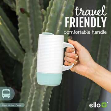 Ello Jane 18oz Ceramic Travel Mug - Splash Resistant