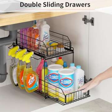 SUEH DESIGN Under Sink Organizer for Kitchen & Bathroom