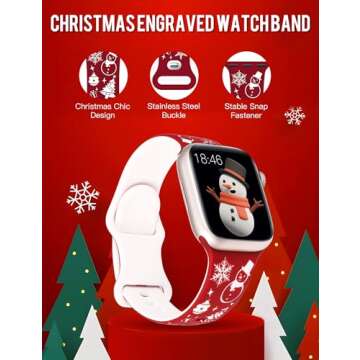 W-RARA Christmas Engraved Band for Apple Watch