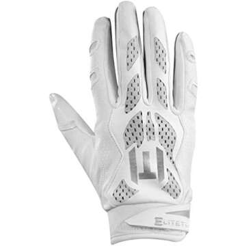 EliteTek E-17 Football Gloves - Youth Football Gloves - Adult Football Gloves - Receiver Glove - Lineman Glove - Football Gloves Kids - Football Gloves Men