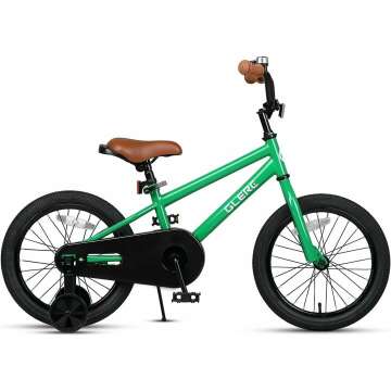 Pongo Kids Bicycles with Training Wheels - 12-18 Inch