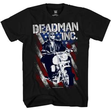 WWE Undertaker Deadman Inc American Adult T-Shirt(MD, Black)