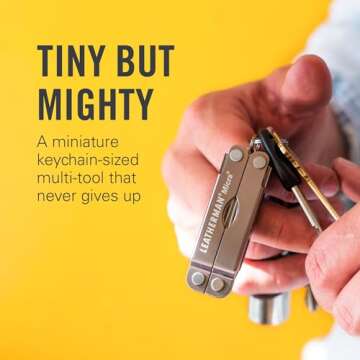 LEATHERMAN, Micra, Keychain Multi-tool with Grooming Tools, Mini Pocketknife for Everyday Carry (EDC), Hobbies & Outdoors, Built in the USA, Stainless Steel