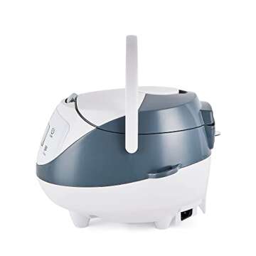 Yum Asia Panda Mini Rice Cooker With Ninja Ceramic Bowl and Advanced Fuzzy Logic (3.5 cup, 0.63 litre) 4 Rice Cooking Functions, 4 Multicooker functions, Digital LED display - 120V