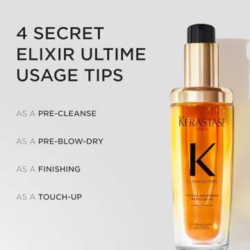 KERASTASE NEW Elixir Ultime Refillable Hair Oil | Hydrating Oil Serum to Smooth Frizz and Add Shine | With Wild Camellia | Strengthens and Provides Heat Protection | All Hair Types