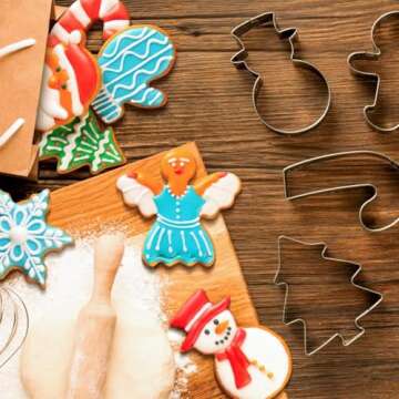 Christmas Cookie Cutters – Set of 9 Holiday Shapes