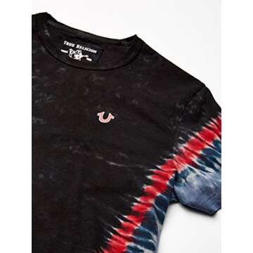 True Religion Men's Chevron Tie Dye Puff Tee