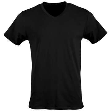 Gildan Men's V-Neck T-Shirts 12-Pack in Black