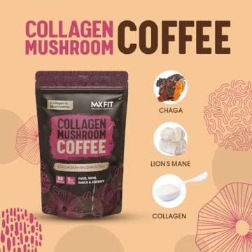 Collagen Mushroom Coffee for Focus & Health - 60 Servings