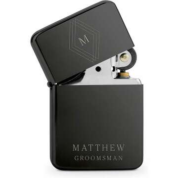 Custom Metal Windproof Lighter Gunmetal Black - Monogram Your Own