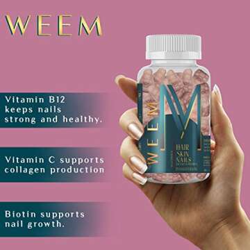 WEEM Hair Skin and Nails Gummies - Supports Healthy Hair