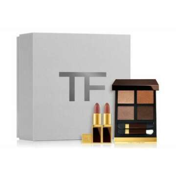 Tom Ford Limited Edition Eye and Mini Lip Set - Eye Color Quad (36 Tiger Eye) and Mini Lip Colors (Casablanca and West Coast).