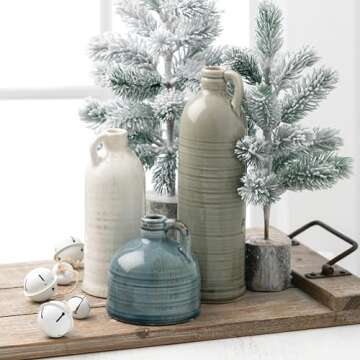 Sullivans Ceramic Jug Vase Set for Farmhouse Decor