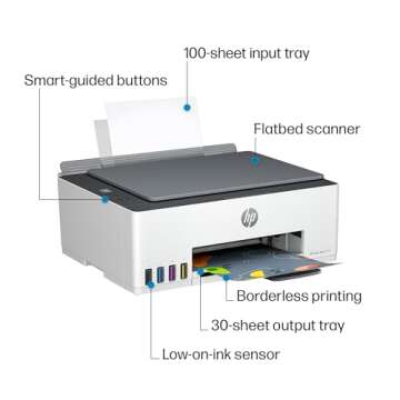 HP Smart Tank 5101 Wireless All-in-One Ink Tank Printer with 2 years of ink included,Print, scan, copy, Best-for-home, Refillable ink tank (1F3Y0A)