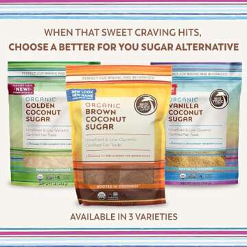 Big Tree Farms Organic Golden Coconut Sugar - Coconut Palm Sugar, Unrefined, Fine Crystals, Cane Sugar Replacement, Coconut Blossom Nectar, Vegan, Perfect for Baking - 1 Pound (Pack of 1)