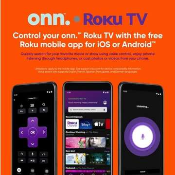 ONN 32-inch Roku Smart TV LED + Free Wall Mount with Wi-Fi Connectivity and Mobile App | Flat Screen TV Compatible with Apple Home Kit | Alexa and Google Assistant (Renewed)