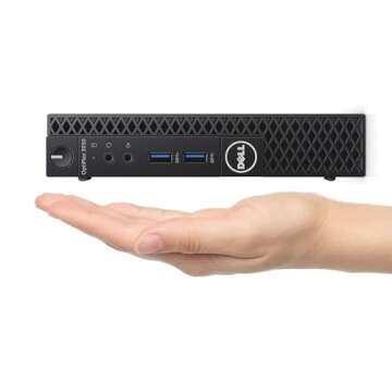 Dell OptiPlex 3050 Micro Desktop Computer, Tiny Desktop with 24" FHD Monitor, Core i5-7500, 16GB DDR4 RAM, 512GB SSD, WiFi, Windows 10 Pro (Renewed)