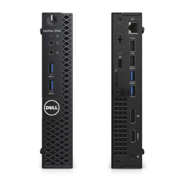 Dell OptiPlex 3050 Micro Desktop Computer, Tiny Desktop with 24" FHD Monitor, Core i5-7500, 16GB DDR4 RAM, 512GB SSD, WiFi, Windows 10 Pro (Renewed)