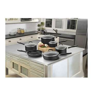 Cuisinart 11-Piece Nonstick Cookware Set in Black - Essential Kitchen Essentials